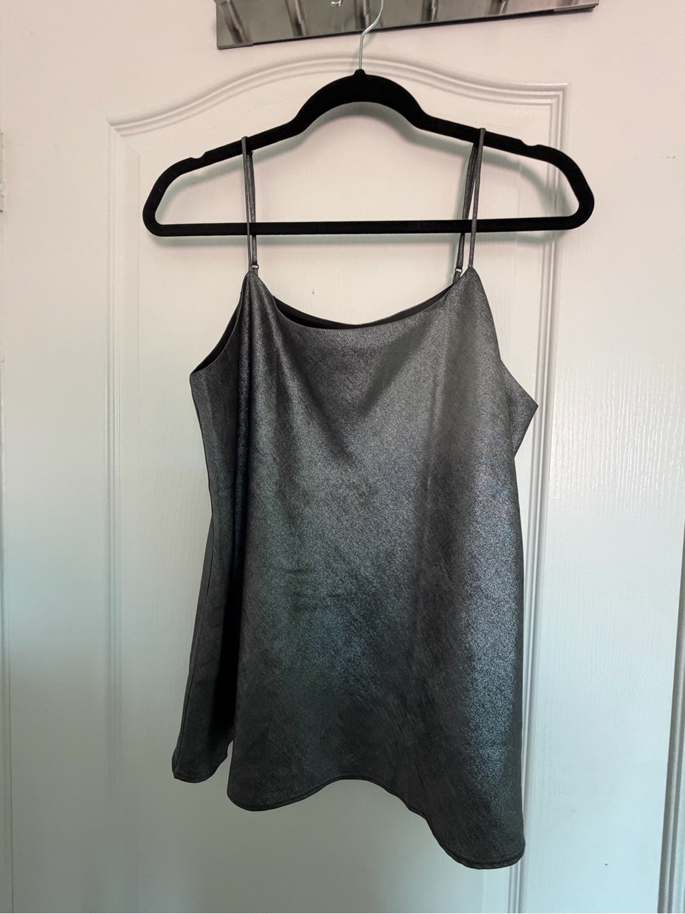 Banana Republic Factory Metallic Gray Satin Cami